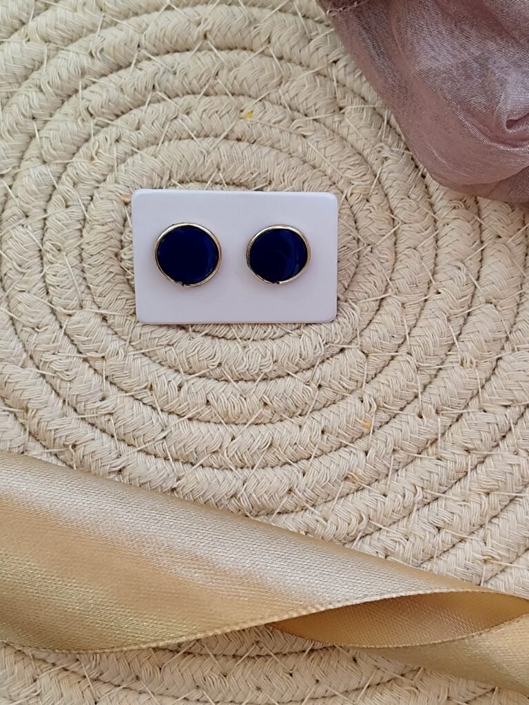Topitos técnica asiática azul marino tejidos a mano Gise Artejoya