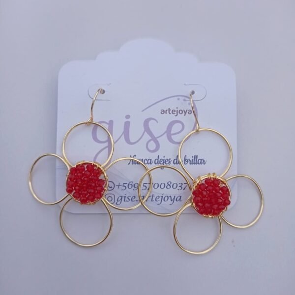 Aros maxi flores personalizados