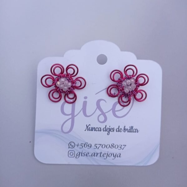 Aros flor doble apegados