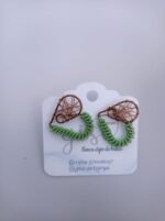 Aros coiling corazones verdes - Imagen 3