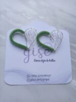 Aros coiling corazones verdes