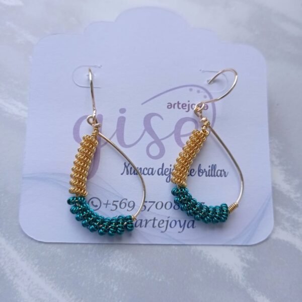 Aros mini gotas y círculo personalizados